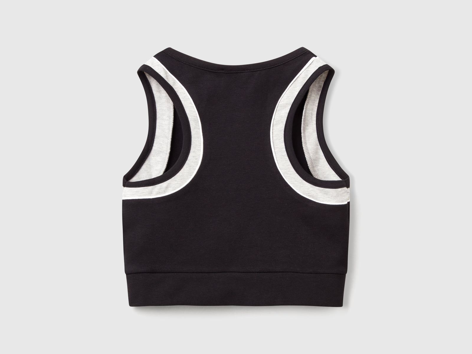 Top sportivo con piping da bambina nero 2 | Benetton Outlet