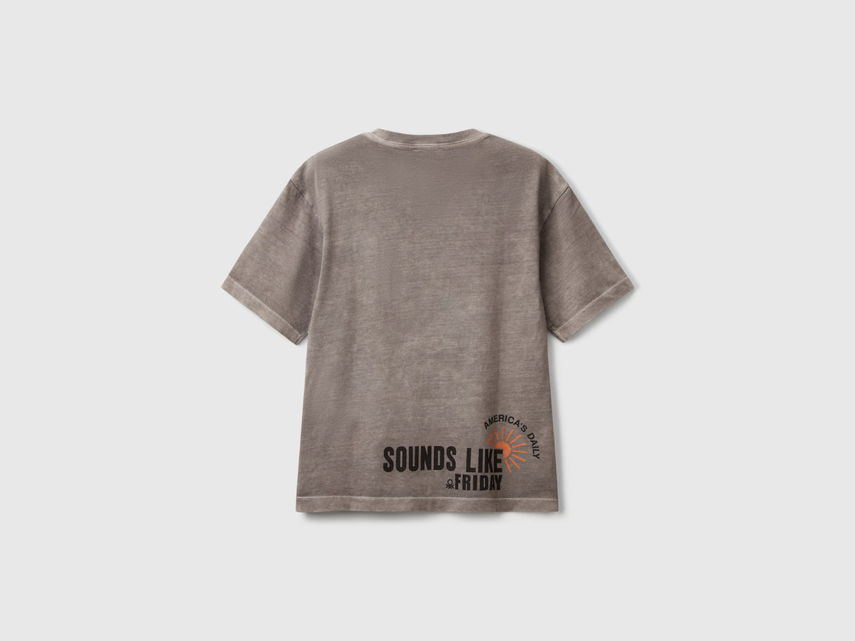 T-shirt con stampa davanti e dietro
