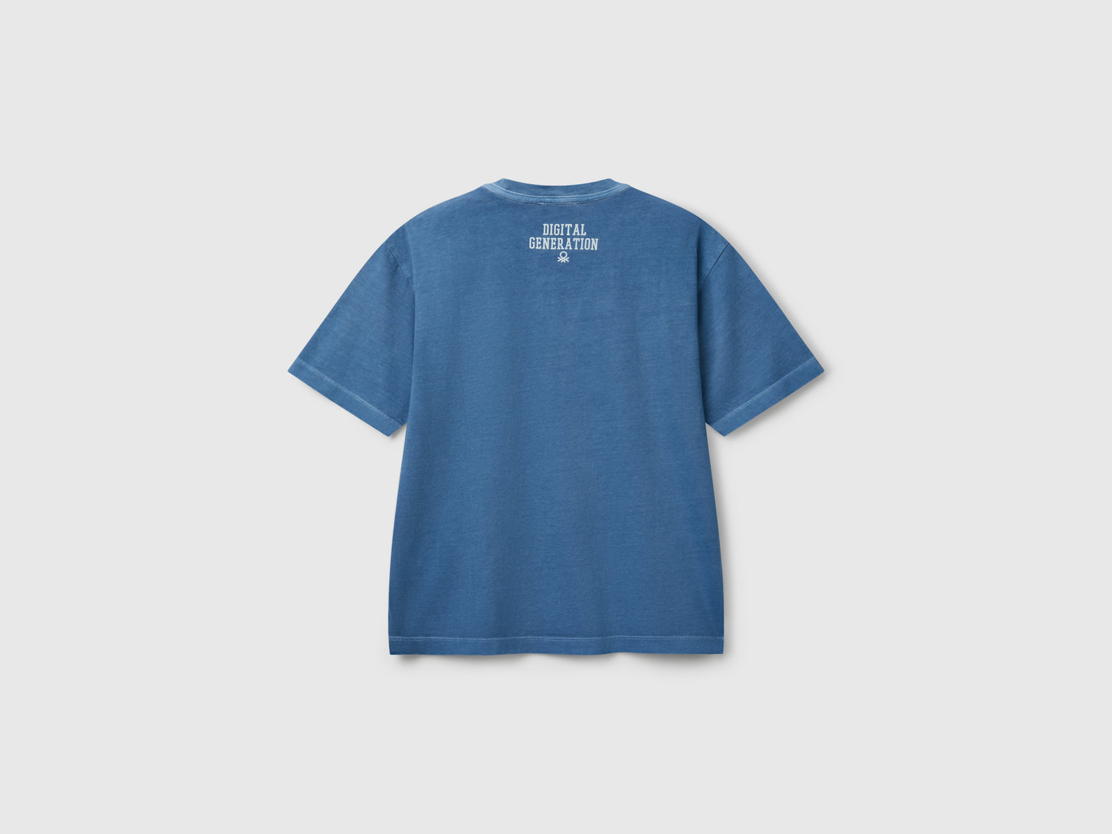 T-shirt con stampa davanti e dietro da bambino blu 2 | Benetton Outlet