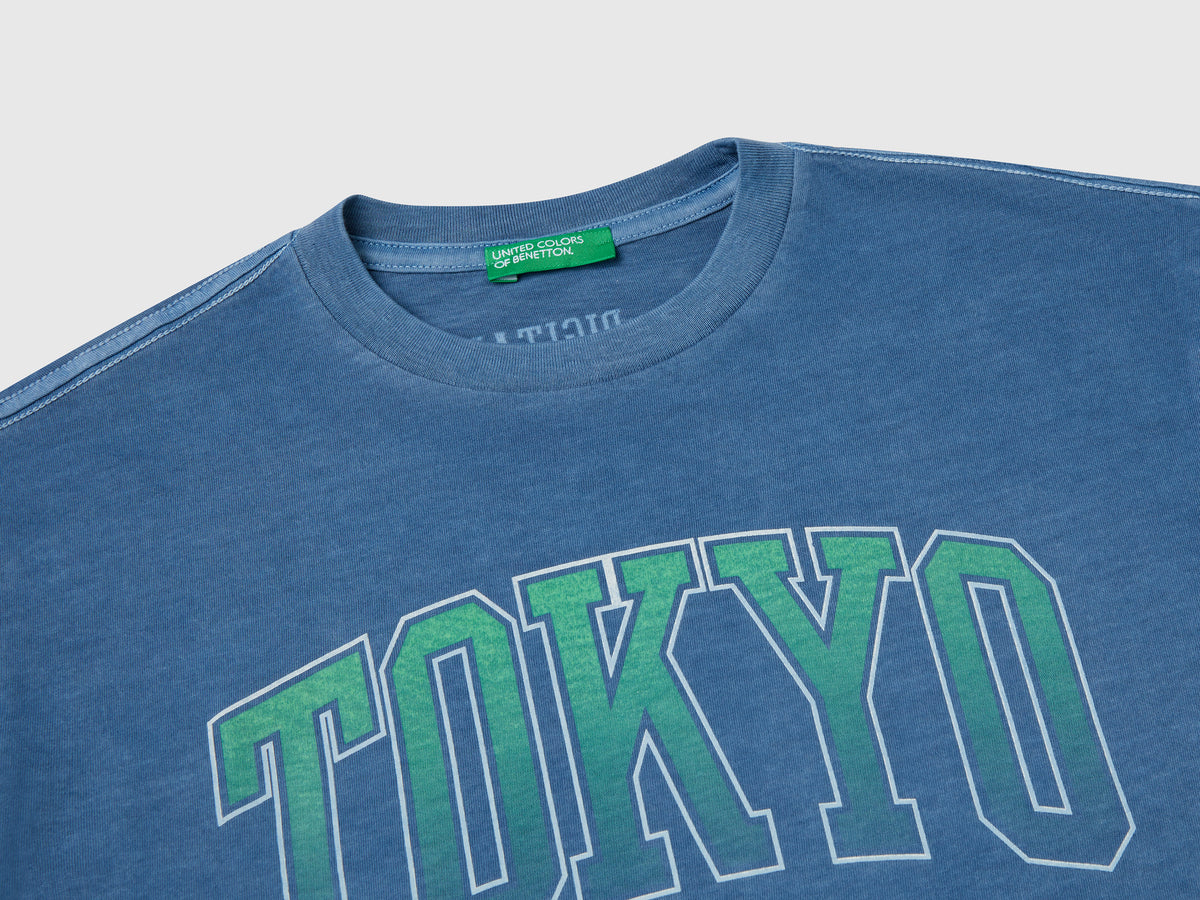 T-shirt con stampa davanti e dietro