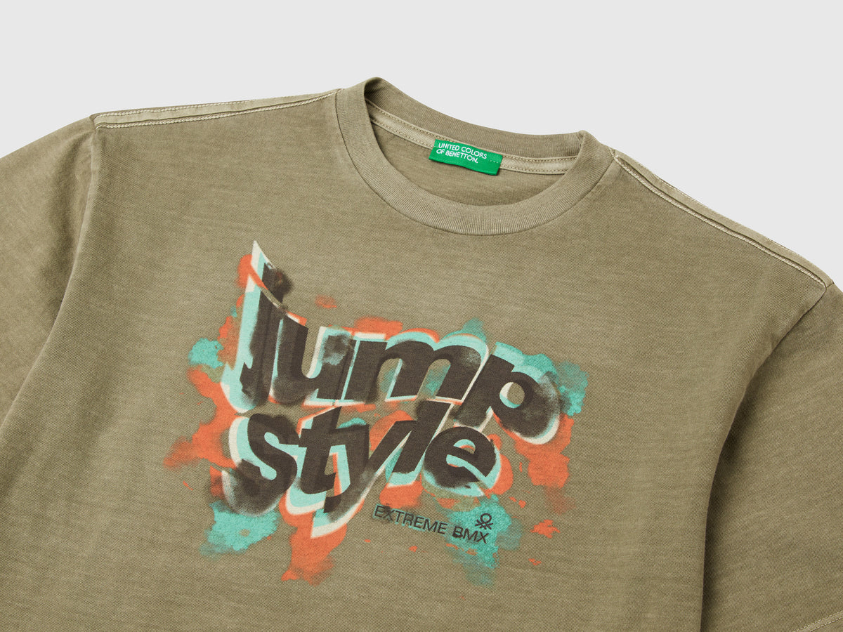 T-shirt con stampa davanti e dietro
