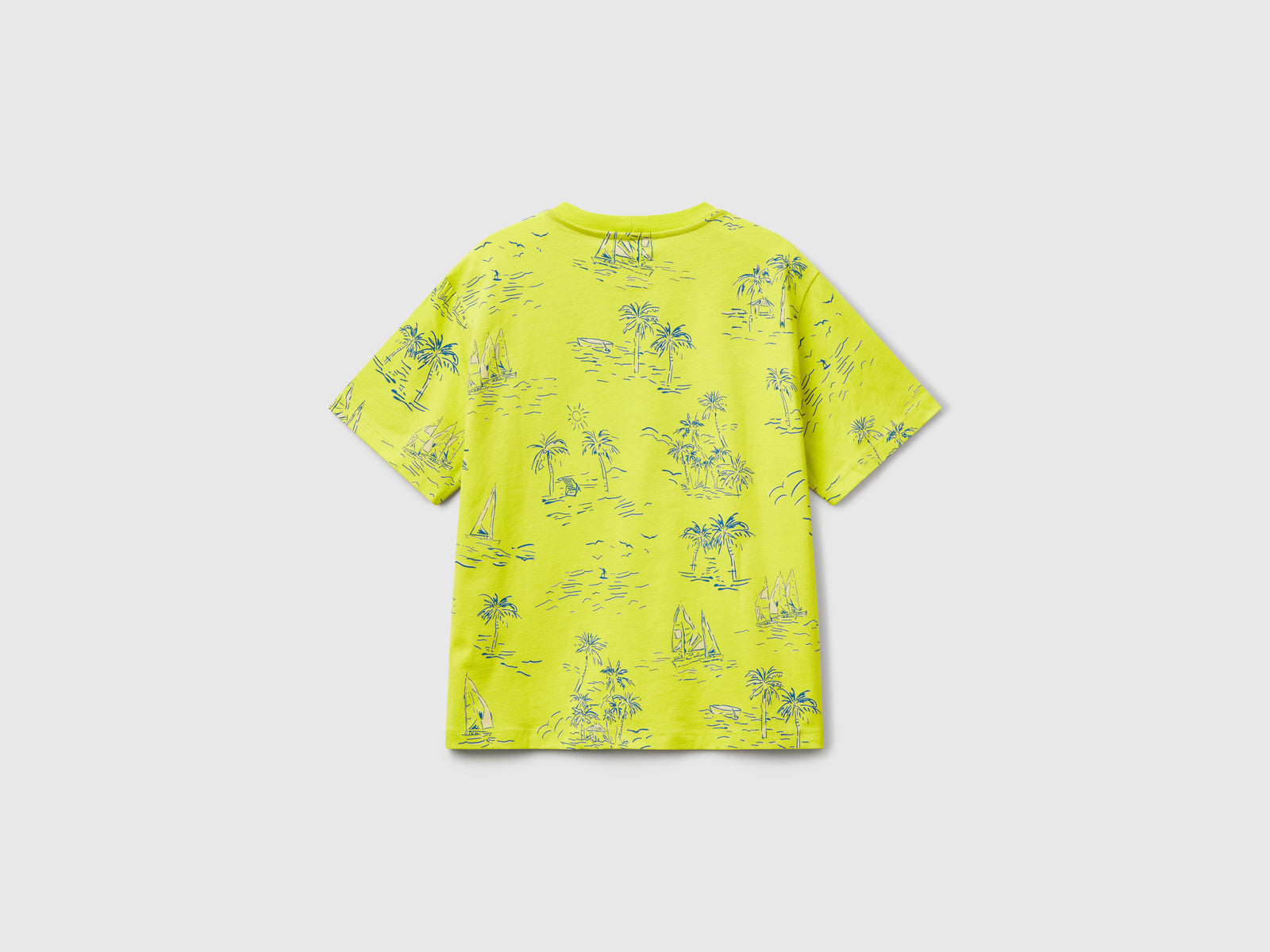 T-shirt con stampa mare da bambino lime 2 | Benetton Outlet