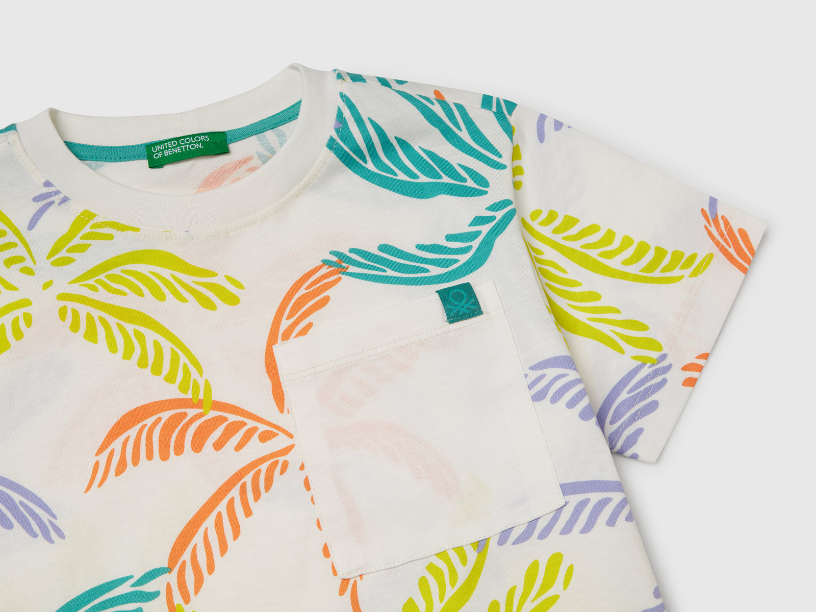 T-shirt con stampa tropicale da bimbo multi-color 3 | Benetton Outlet