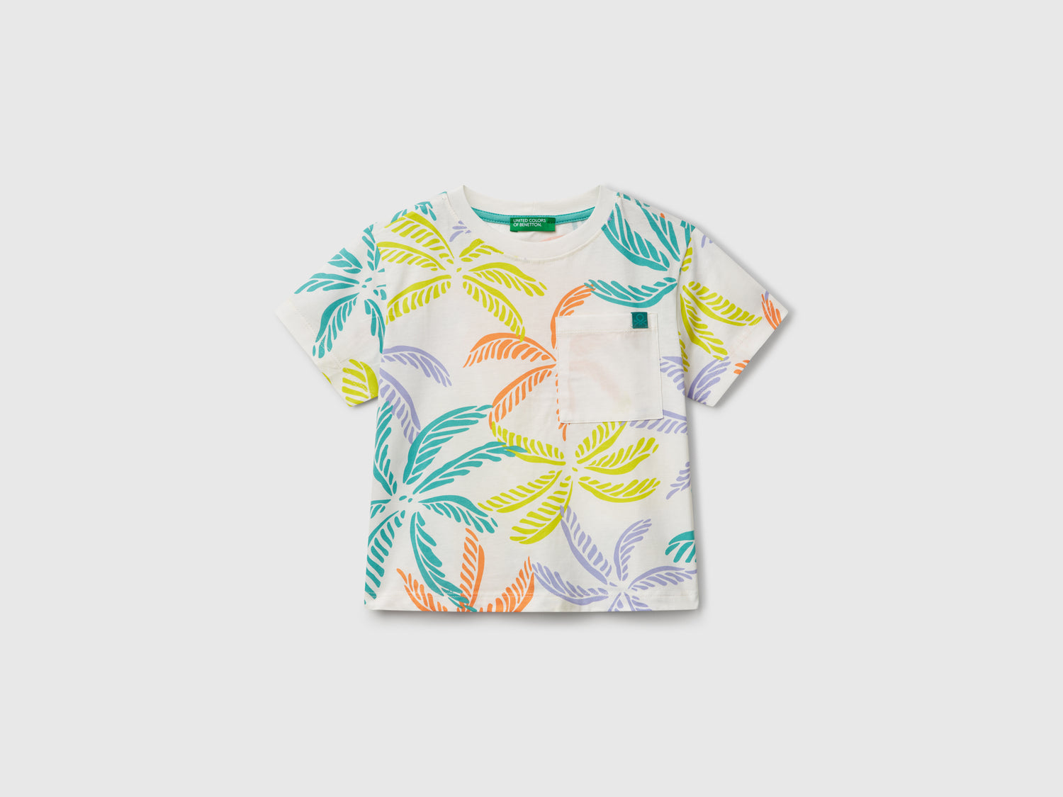 T-shirt con stampa tropicale da bimbo multi-color | Benetton Outlet