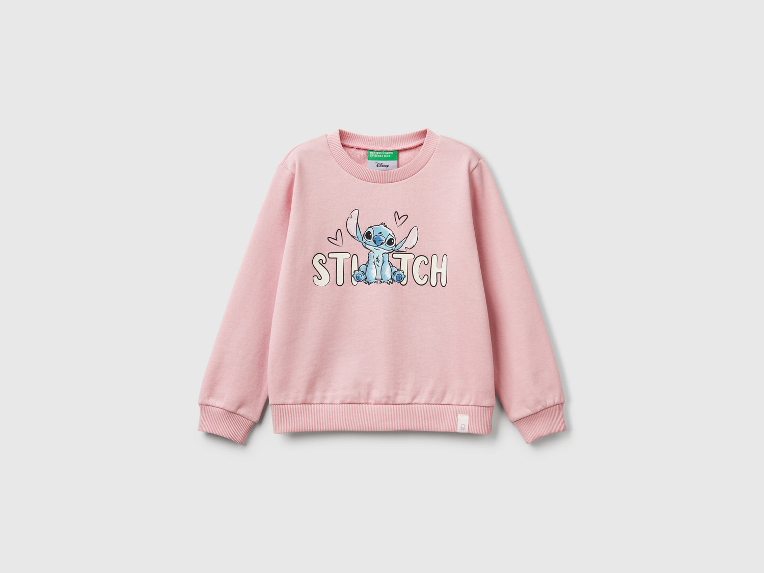 Felpa girocollo ©Disney Lilo & Stitch da bimba rosa | Benetton Outlet