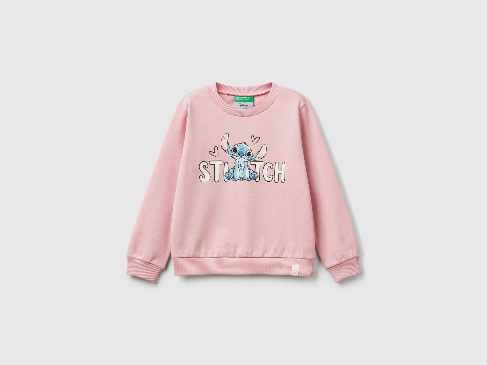 Felpa girocollo ©Disney Lilo & Stitch da bimba rosa | Benetton Outlet