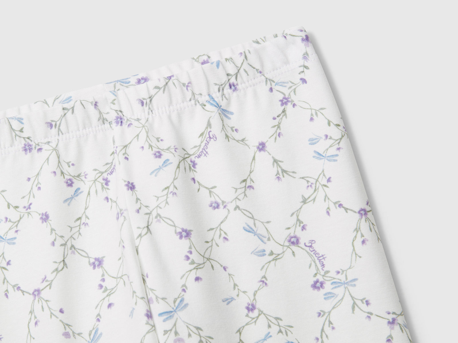 Leggings panna con stampa da bimba bianco 3 | Benetton Outlet
