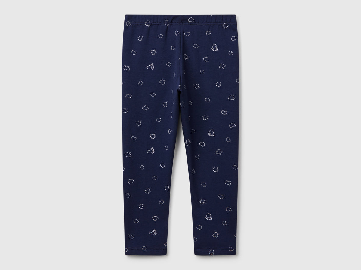 Leggings con stampa cuori