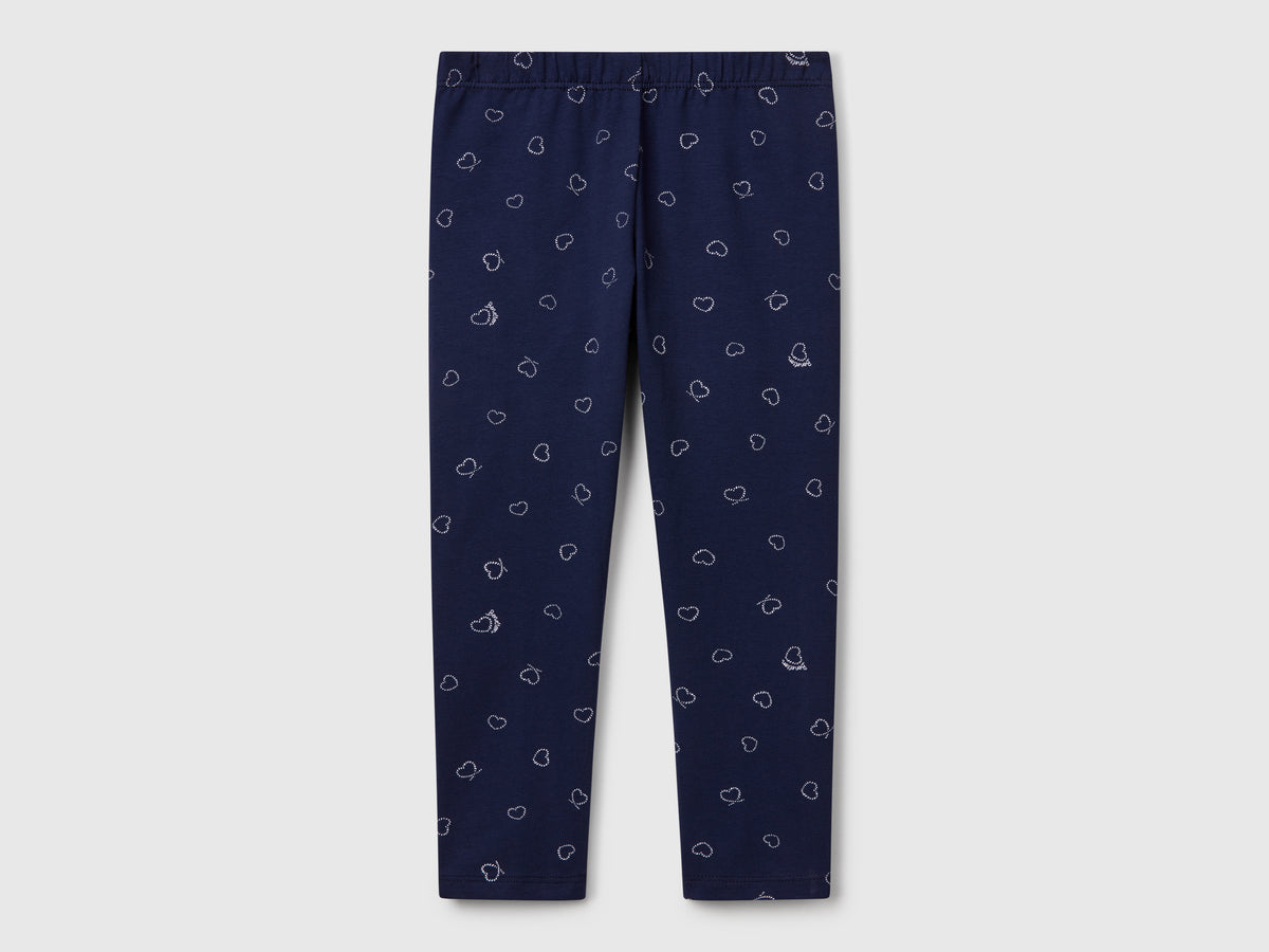 Leggings con stampa cuori