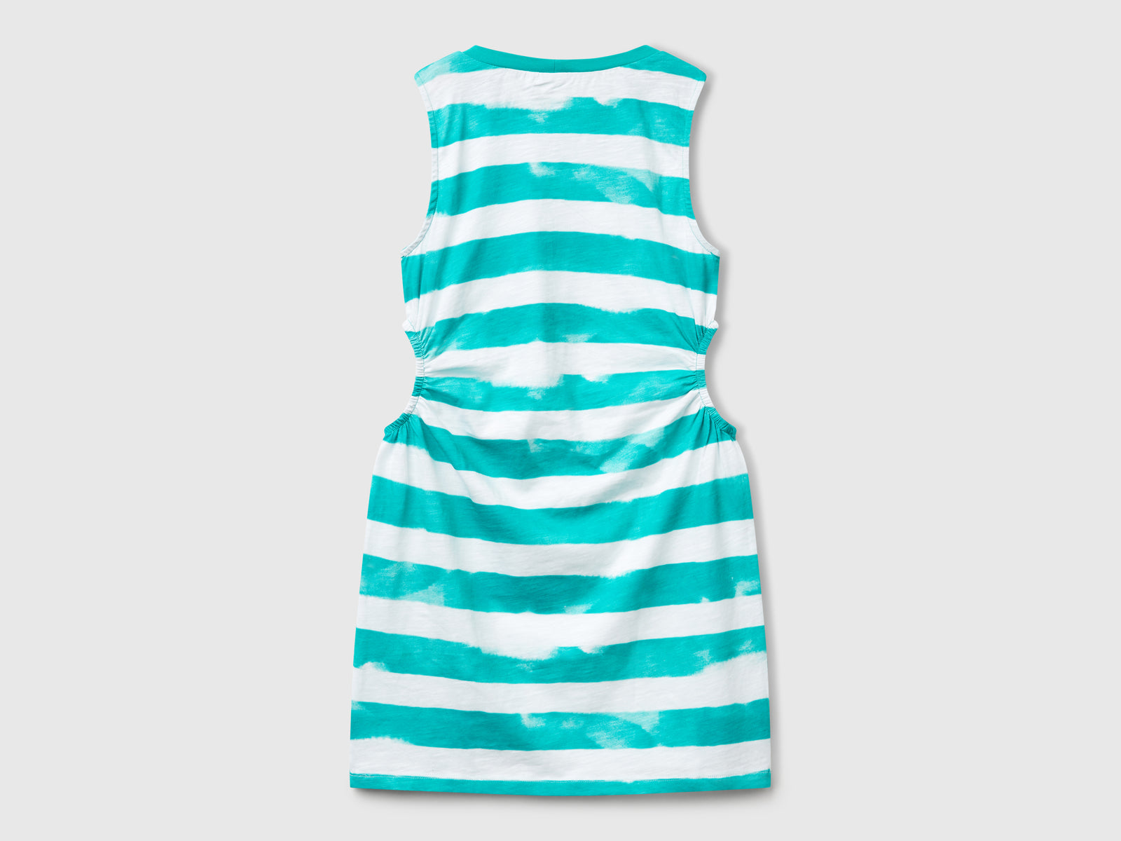 Vestito a righe con oblò da bambina verde 2 | Benetton Outlet