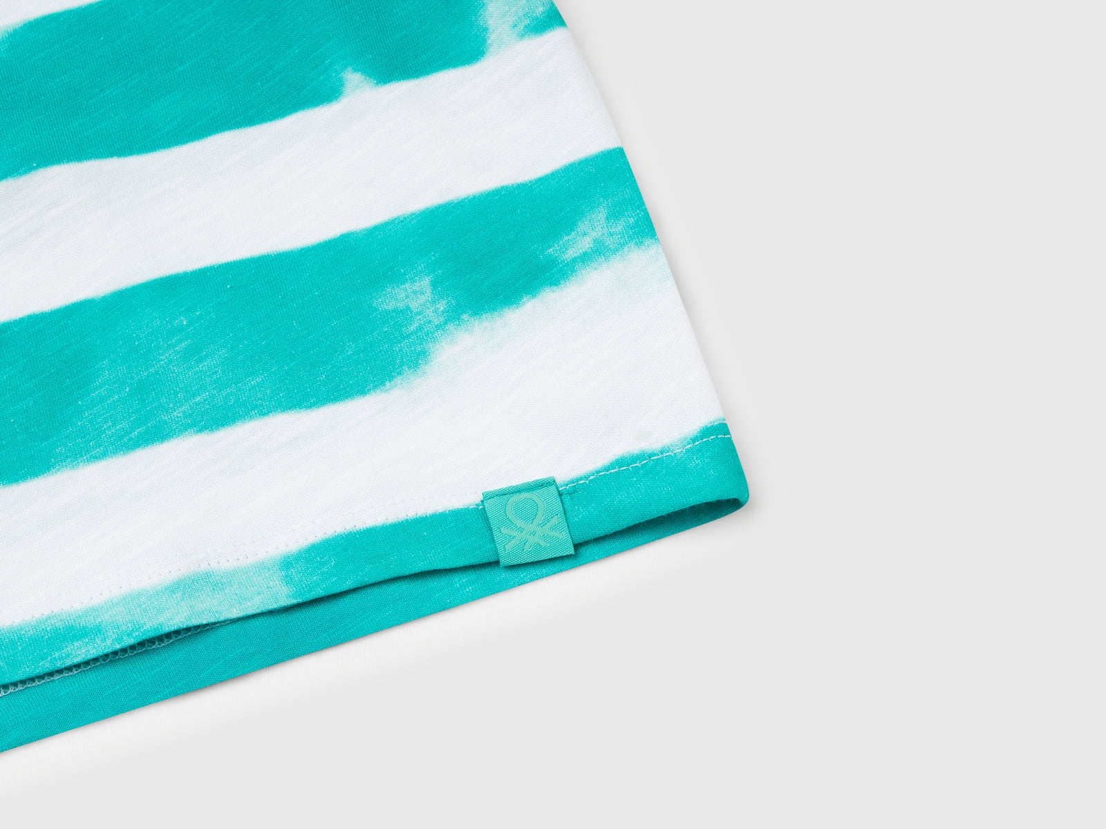 Vestito a righe con oblò da bambina verde 3 | Benetton Outlet