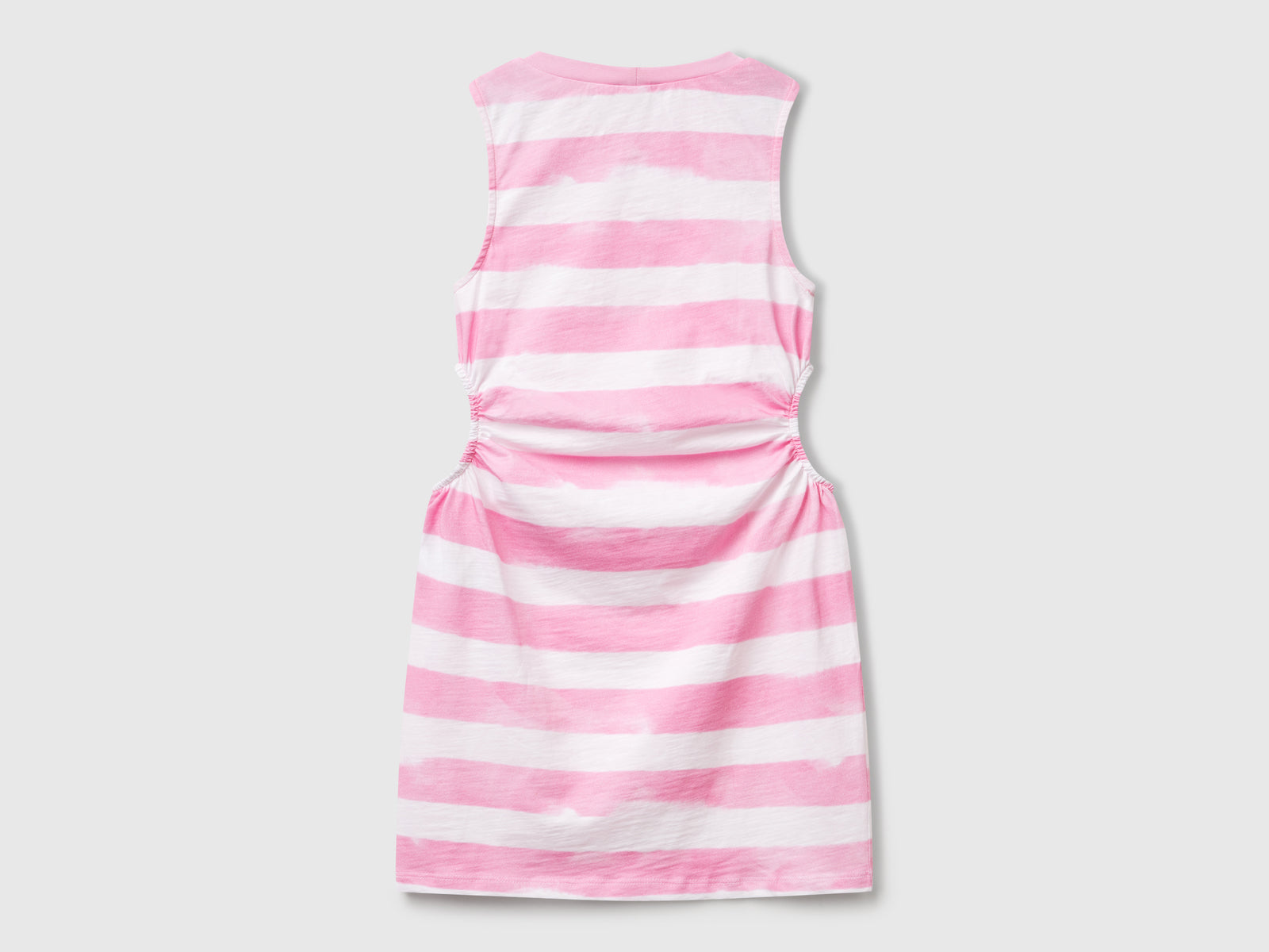 Vestito a righe con oblò da bambina rosa 2 | Benetton Outlet