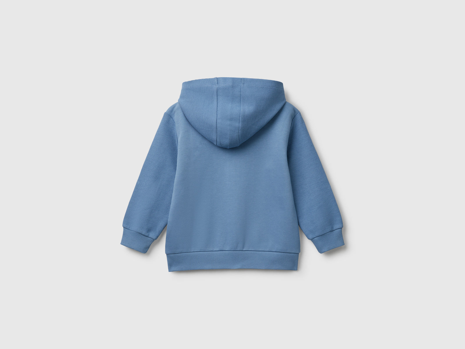 Felpa con cappuccio e taschino da bimbo azzurro 2 | Benetton Outlet