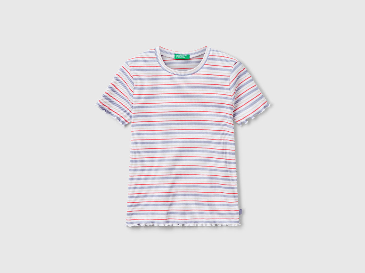 Maglietta a righe in cotone stretch