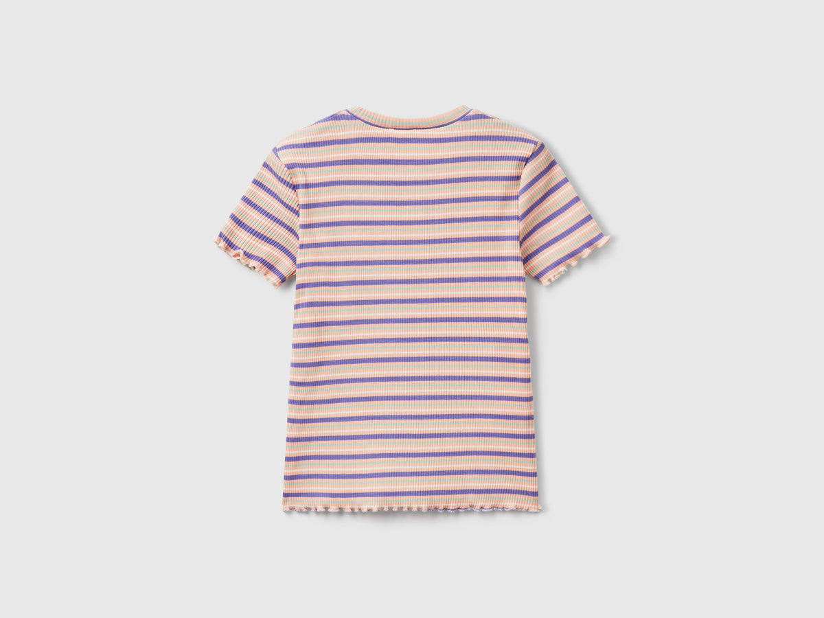 Maglietta a righe in cotone stretch