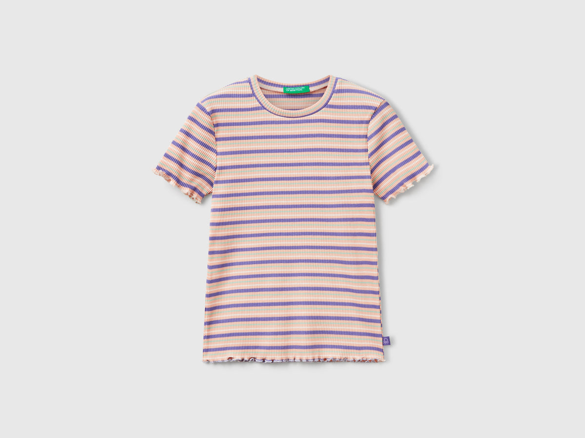 Maglietta a righe in cotone stretch