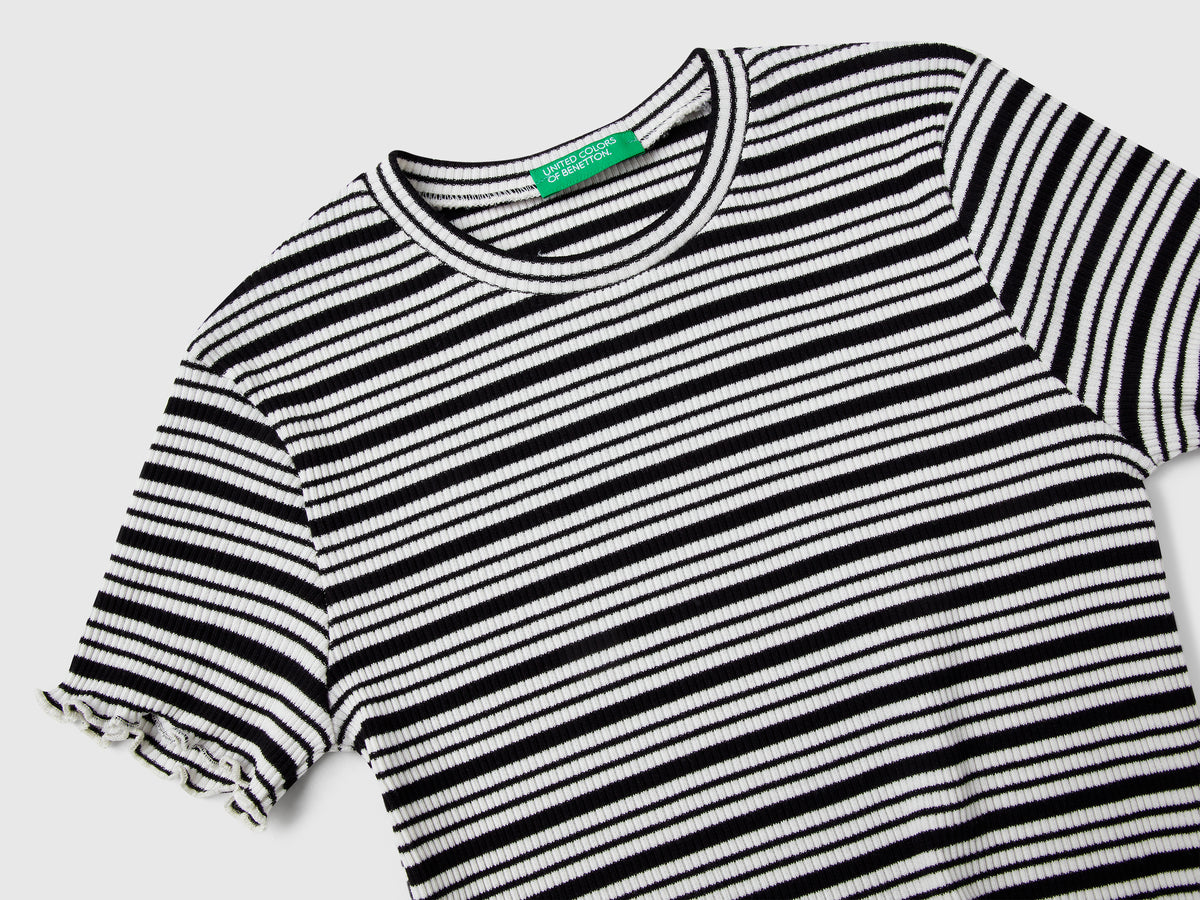 Maglietta a righe in cotone stretch
