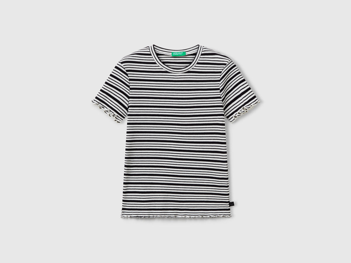 Maglietta a righe in cotone stretch