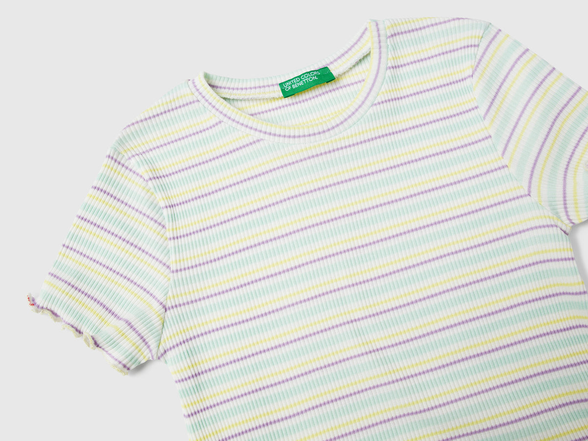 Maglietta a righe in cotone stretch