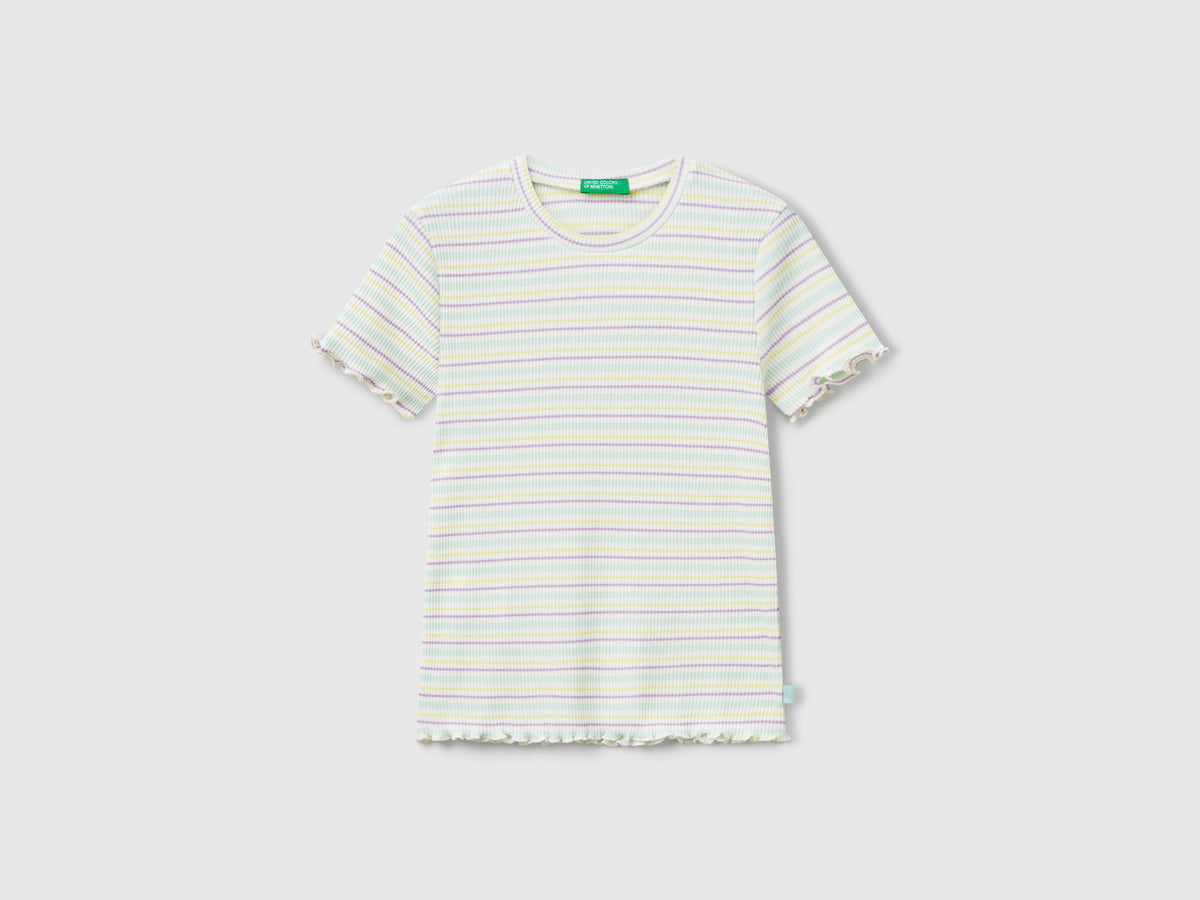 Maglietta a righe in cotone stretch