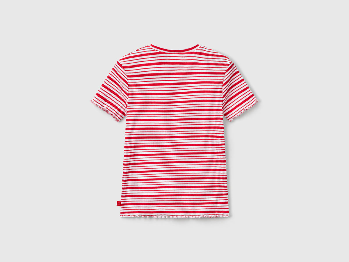 Maglietta a righe in cotone stretch