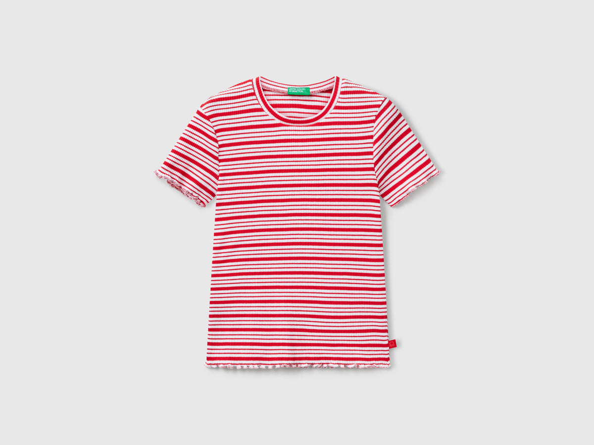Maglietta a righe in cotone stretch