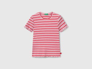 Maglietta a righe in cotone stretch