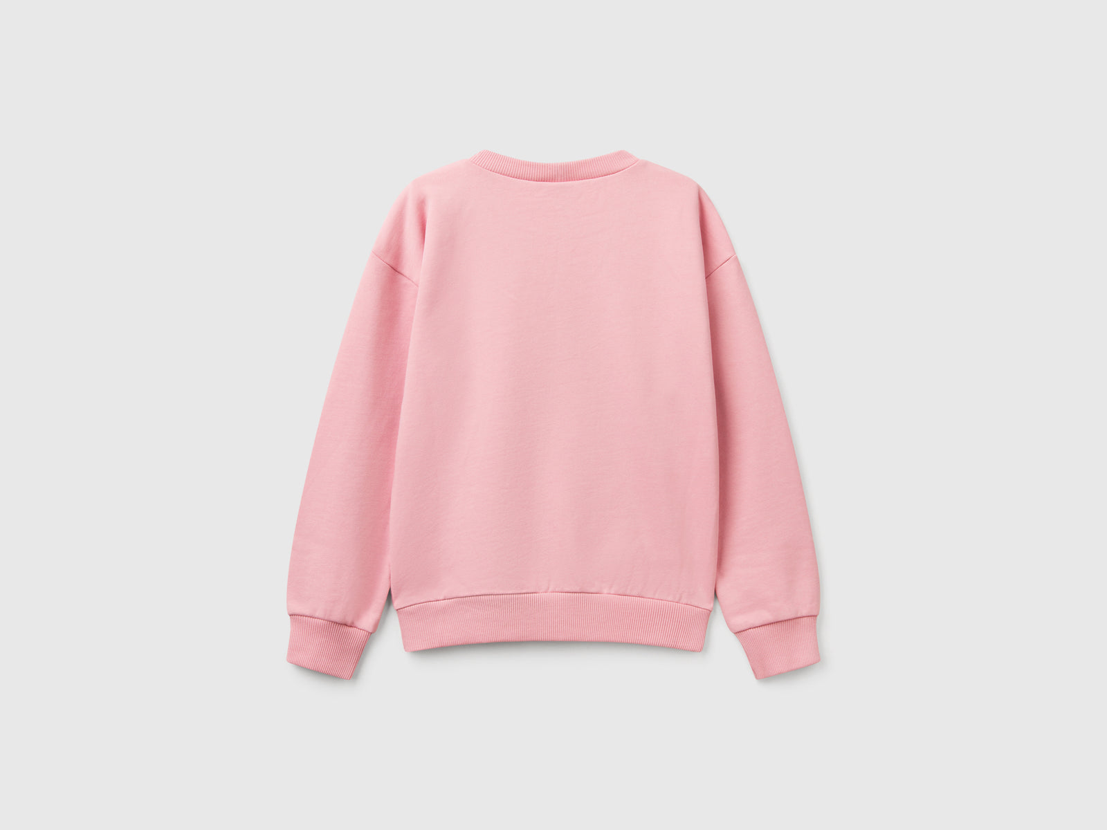 Felpa Snoopy ©Peanuts in cotone da bambina rosa 2 | Benetton Outlet