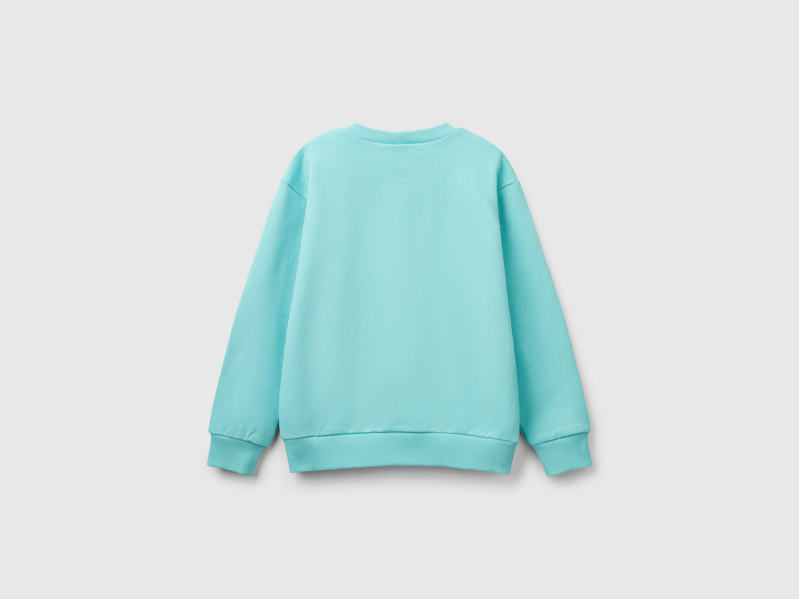 Felpa Snoopy ©Peanuts in cotone da bambino turchese 2 | Benetton Outlet