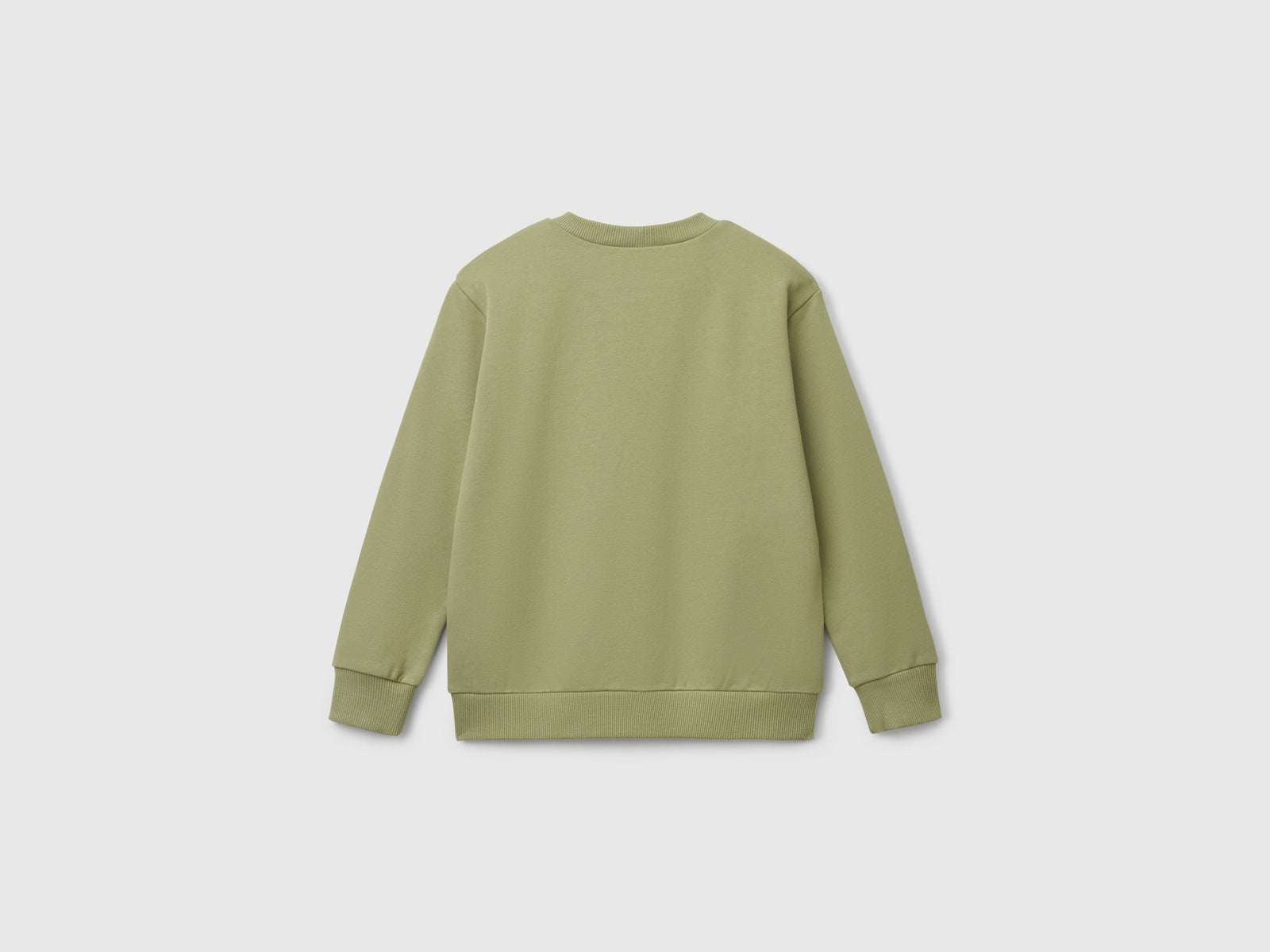 Felpa Snoopy ©Peanuts in cotone da bambino verde oliva 2 | Benetton Outlet