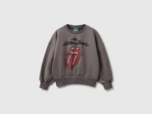 Felpa oversize "The Rolling Stones" con strass