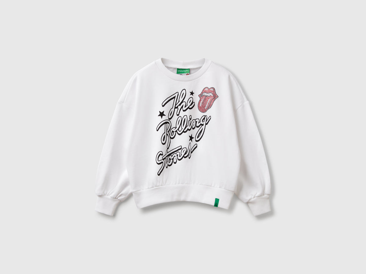 Felpa oversize "The Rolling Stones" con strass