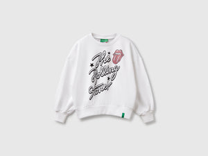 Felpa oversize "The Rolling Stones" con strass