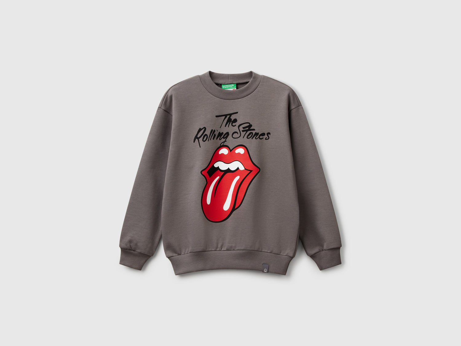 Felpa ampia "The Rolling Stones" da bambino grigio scuro | Benetton Outlet