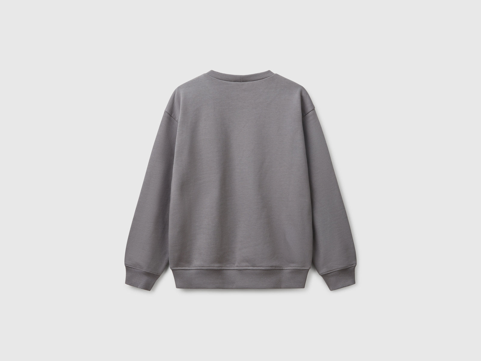 Felpa 100% cotone con stampa da bambino grigio scuro 2 | Benetton Outlet