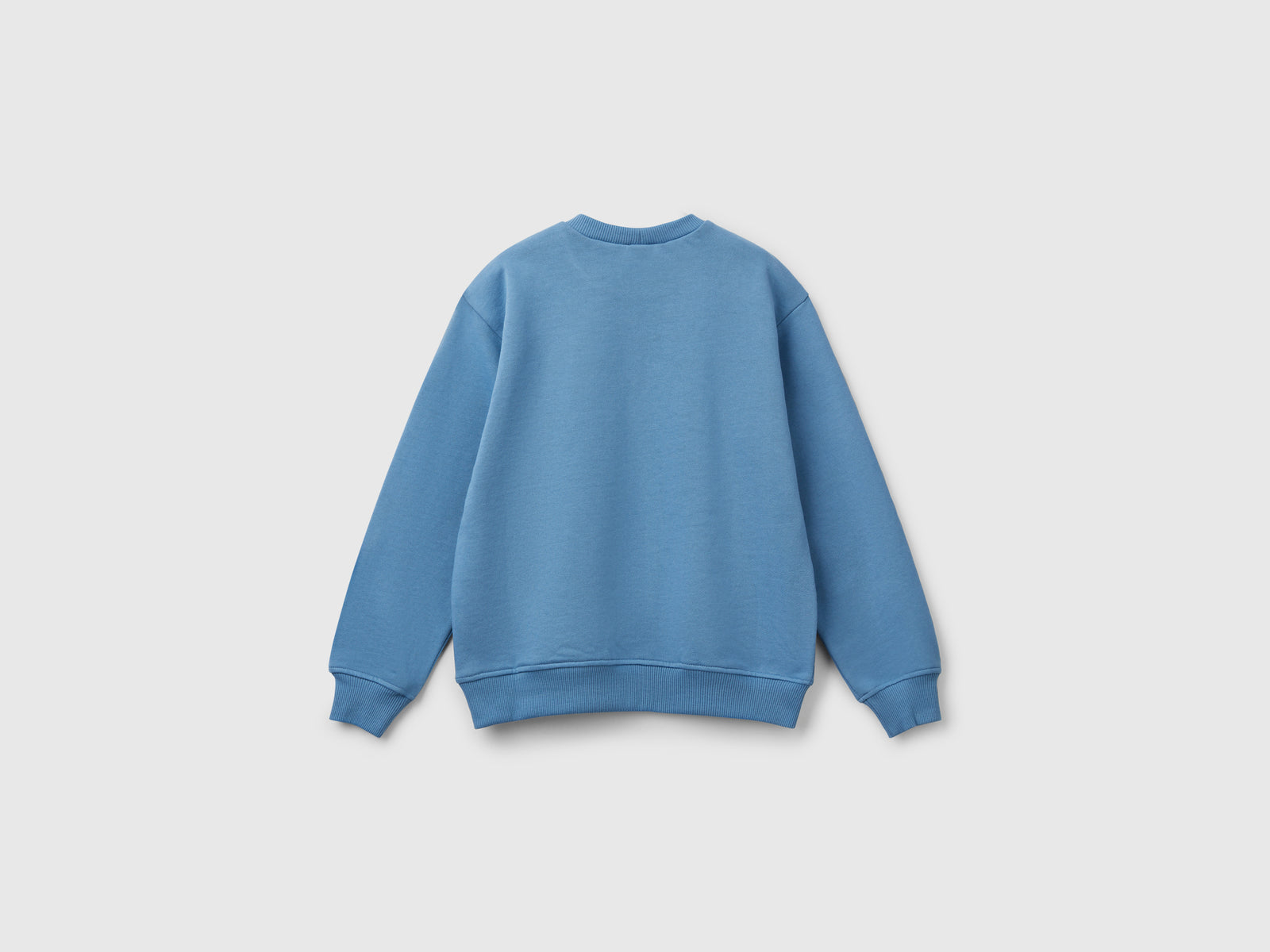 Felpa 100% cotone con stampa da bambino azzurro 2 | Benetton Outlet