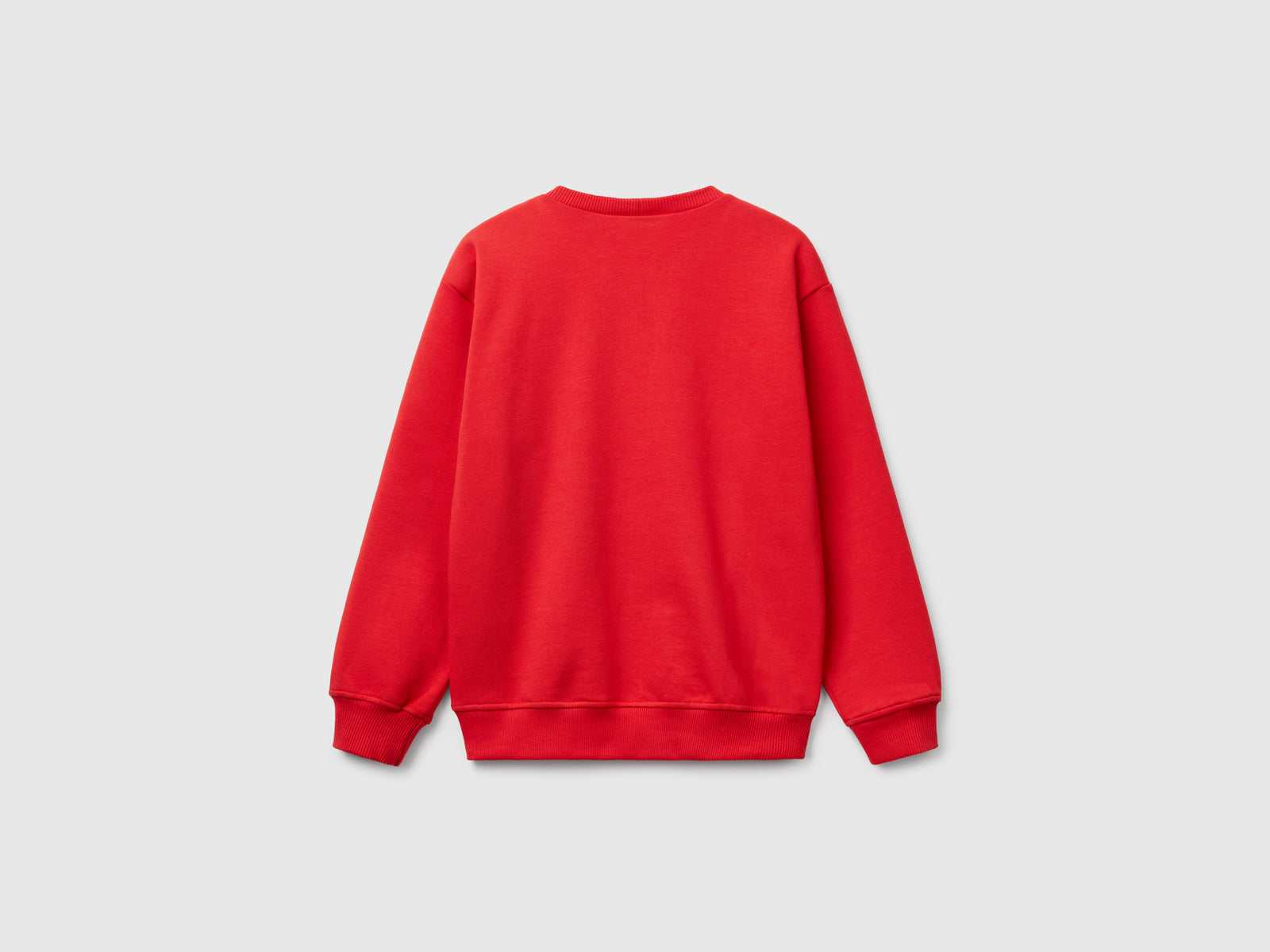 Felpa 100% cotone con stampa da bambino rosso 2 | Benetton Outlet