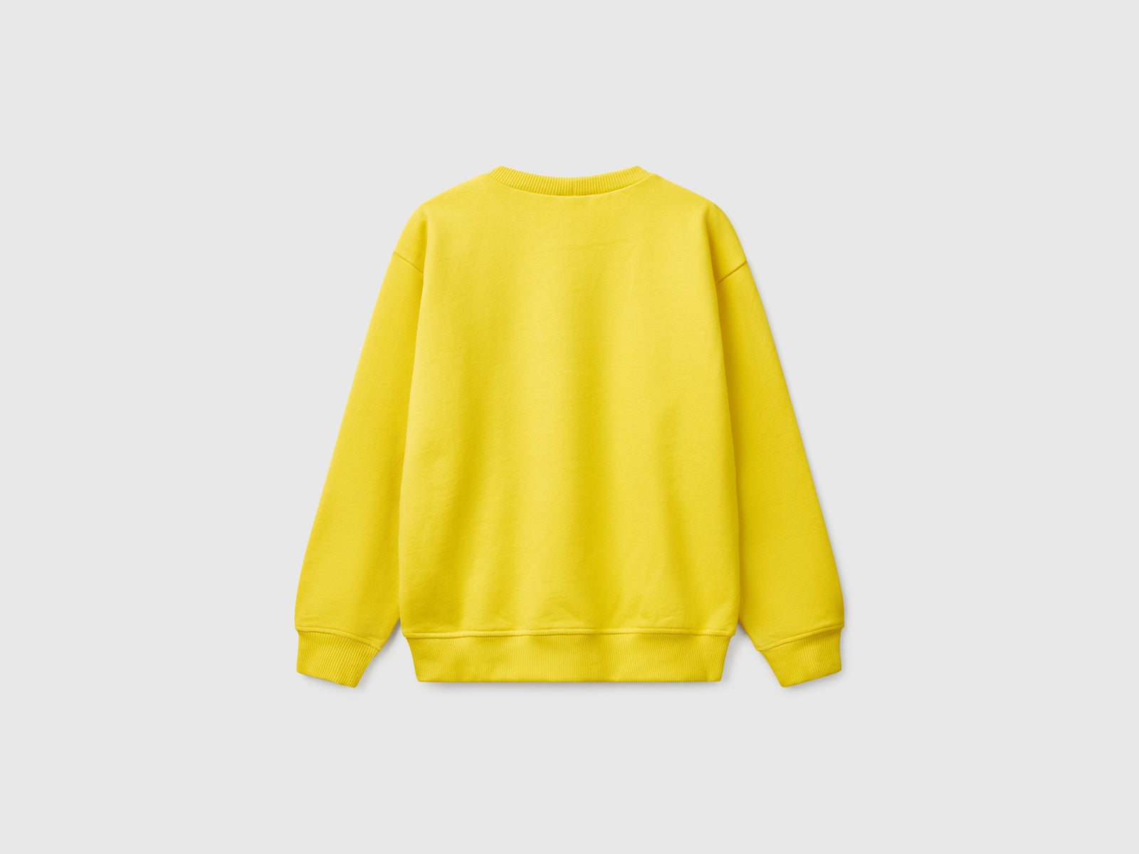 Felpa 100% cotone con stampa da bambino giallo 2 | Benetton Outlet