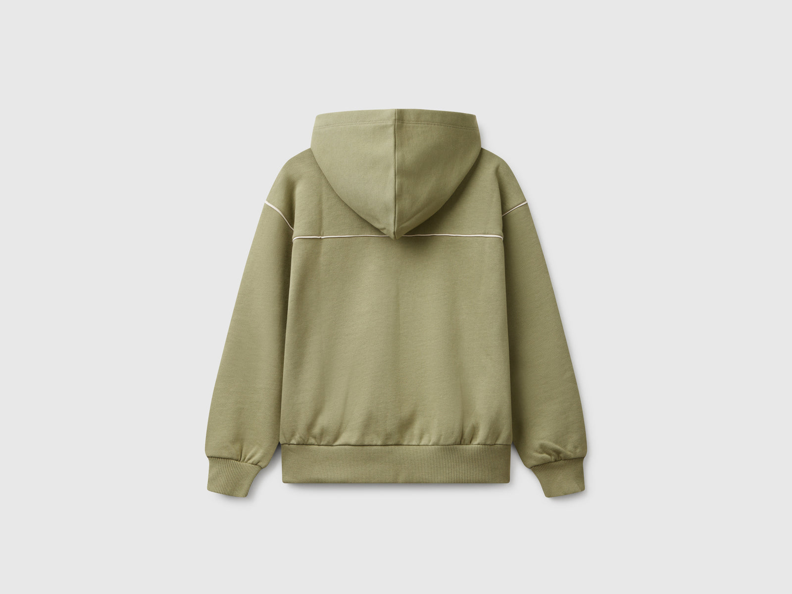 Felpa con tasca a marsupio da bambino verde oliva 2 | Benetton Outlet