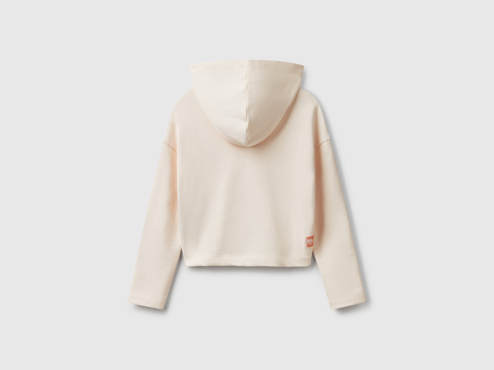Felpa con fondo stondato da bambina bianco panna 2 | Benetton Outlet