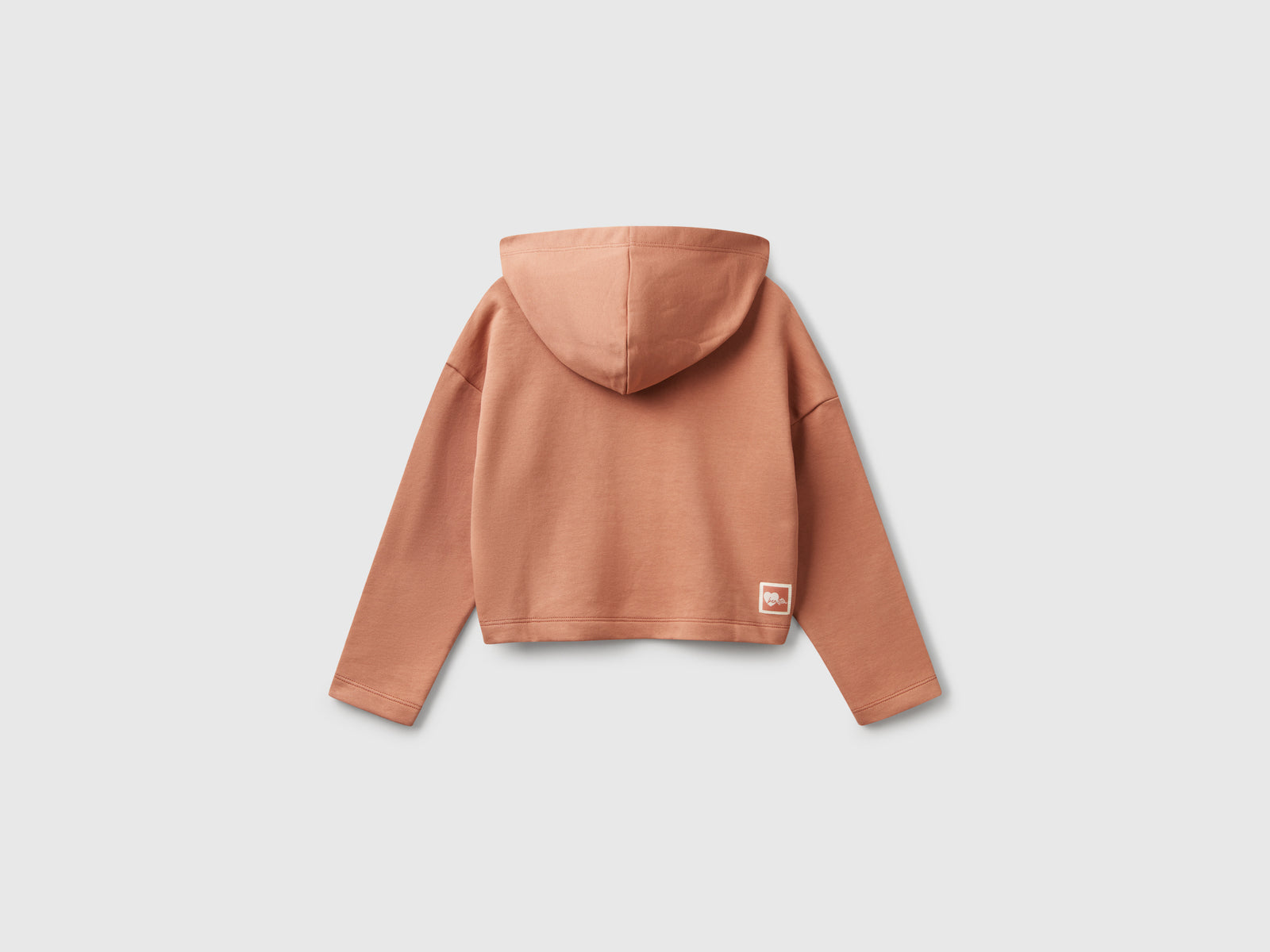 Felpa con fondo stondato da bambina cammello 2 | Benetton Outlet