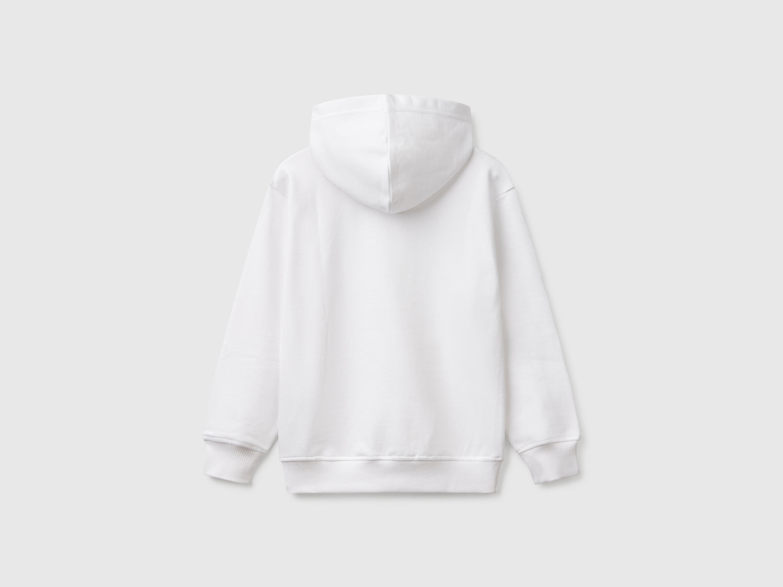 Felpa con stampa e cappuccio da bambino bianco 2 | Benetton Outlet