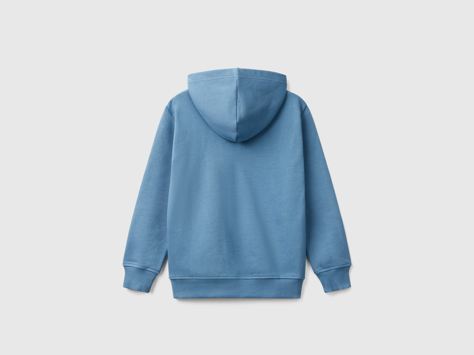 Felpa con stampa e cappuccio da bambino azzurro 2 | Benetton Outlet