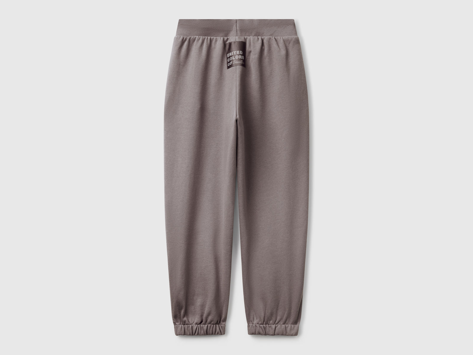 Pantaloni in felpa comfort fit da bambina grigio scuro 2 | Benetton Outlet
