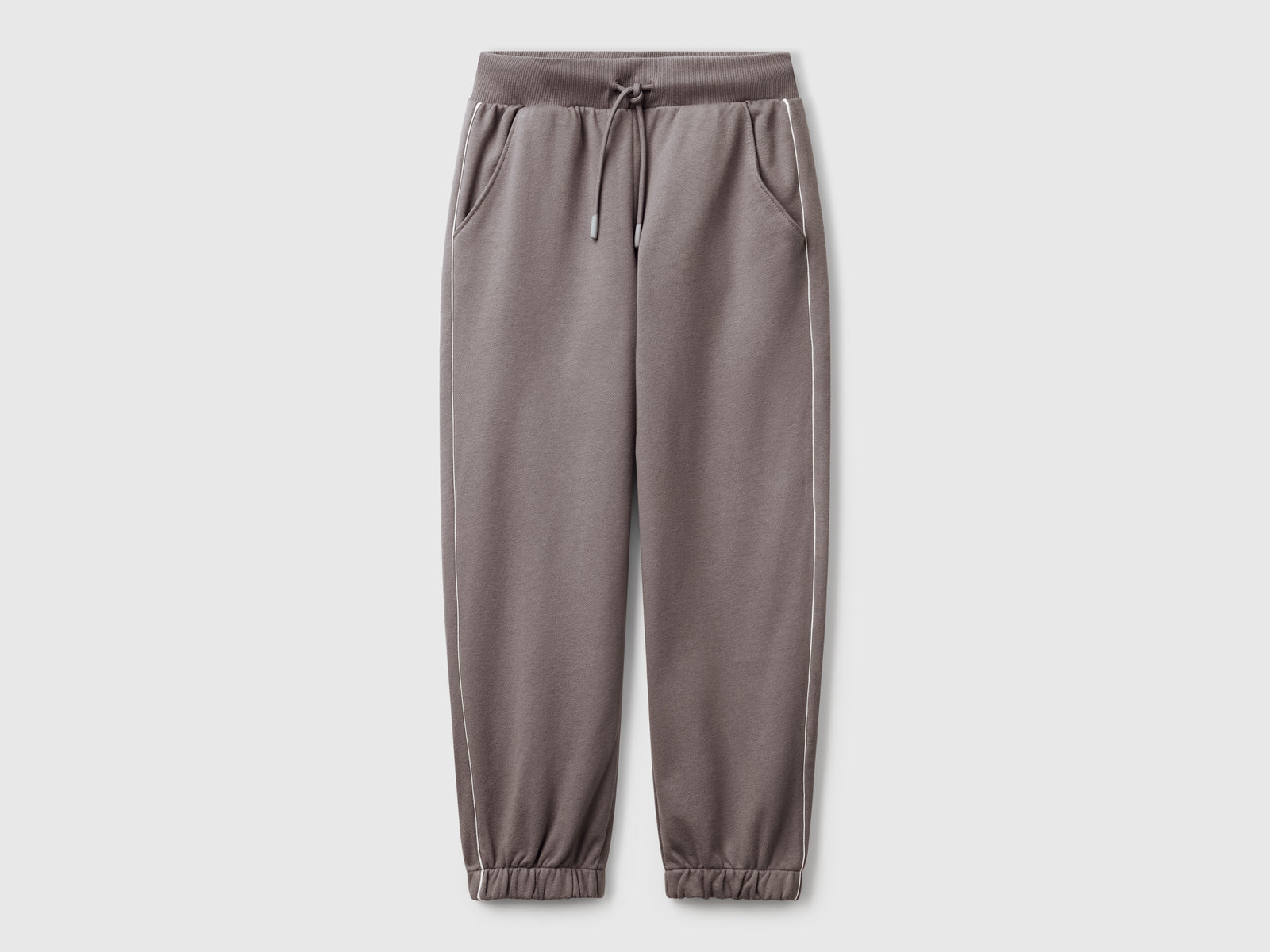 Pantaloni in felpa comfort fit da bambina grigio scuro | Benetton Outlet