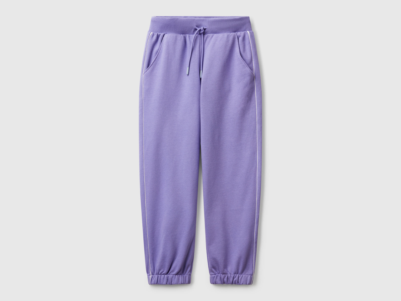 Pantaloni in felpa comfort fit da bambina pervinca | Benetton Outlet