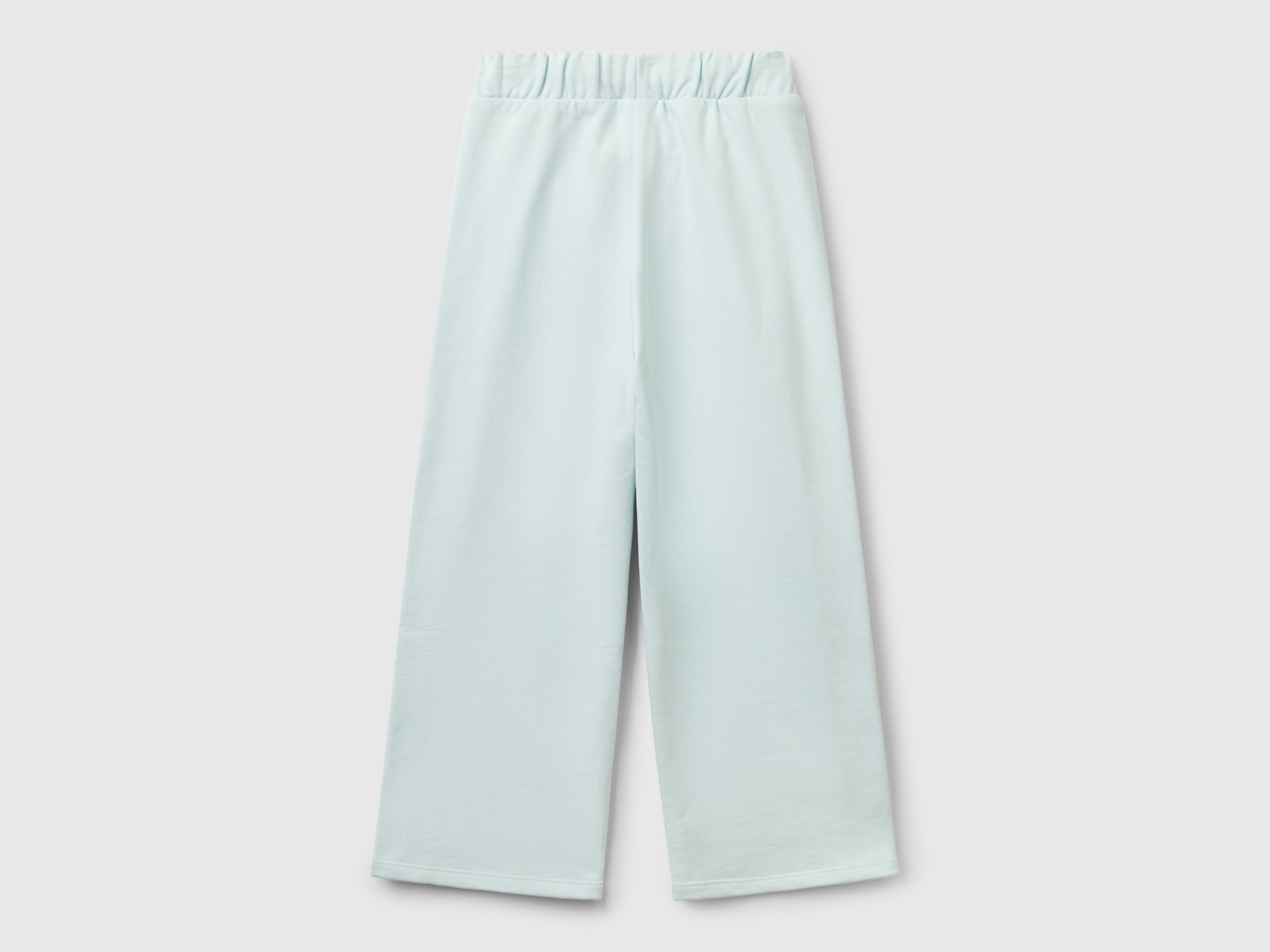 Pantaloni in felpa wide fit da bambina verde acqua 2 | Benetton Outlet