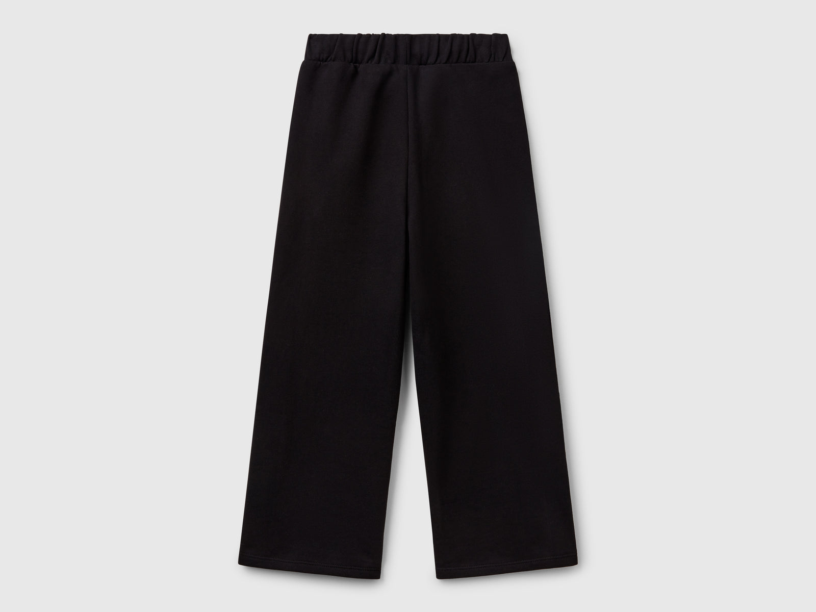 Pantaloni in felpa wide fit da bambina nero 2 | Benetton Outlet