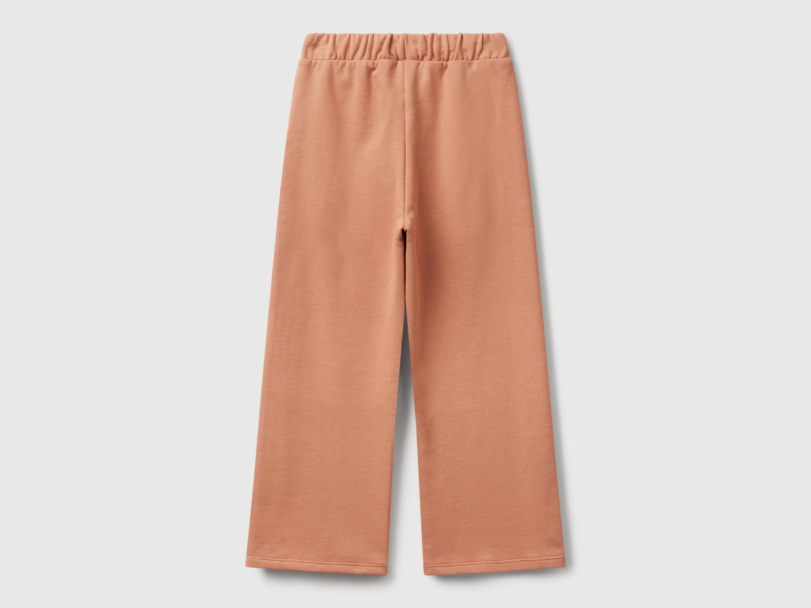 Pantaloni in felpa wide fit da bambina cammello 2 | Benetton Outlet