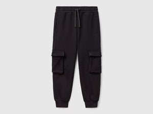 Pantaloni cargo in felpa